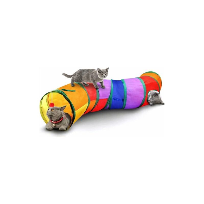 130 CM KIVRIMLI MODEL KEDİ OYUN TÜNELİ